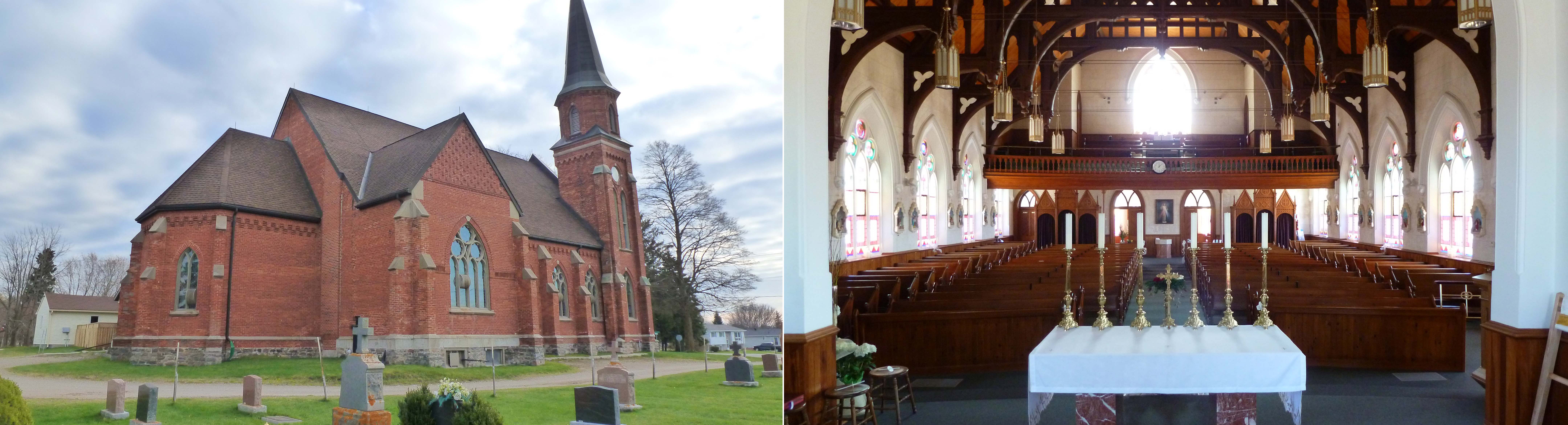 Banner showing St. Patrick's Church, Phelpston